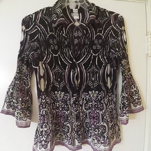 Studio 1940 Tops - STUDIO 1940 Pleated Career Top XL